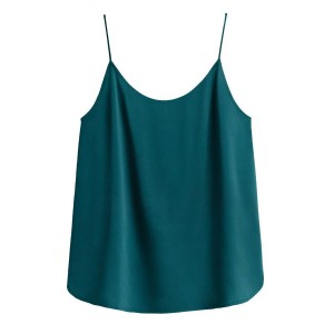 Maiouri Cuyana Washable Charmeuse Cross-Back Cami Dama Albastri | HLT1972UE