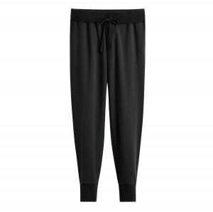 Pantaloni Cuyana French Terry Tapered Lounge Dama Negrii | TYW8298AC