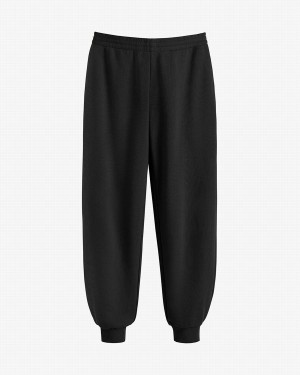 Pantaloni Jogger Cuyana Terry Sculpted Dama Negrii | XOL9429JN