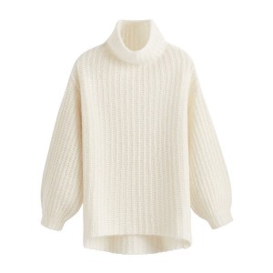 Pulovere Cuyana Alpaca Lână Turtleneck Dama Albi | NRX2831SB