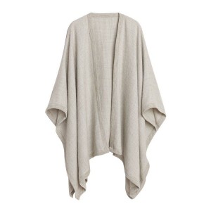 Pulovere Cuyana Baby Alpaca Square Edge Cape Dama Gri Deschis | NJZ8649UO