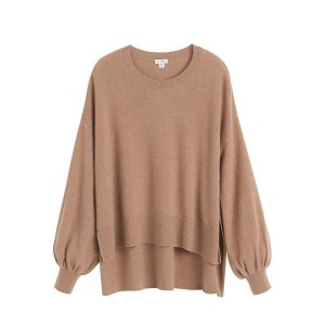 Pulovere Cuyana Single-Origin Cashmere Open Side Dama Maro | VIK3445BO