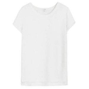 Tricouri Cuyana Silk High-Low Tee Dama Albi | CMS2999PH