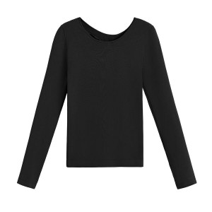 Tricouri Cuyana Stretch Long Sleeve Tee Dama Negrii | USG5542TM