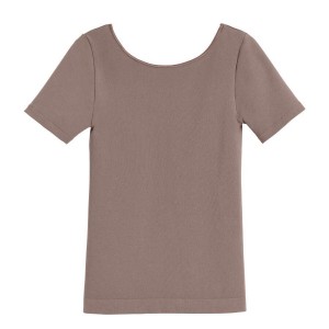 Tricouri Cuyana Stretch Scoop Neck Tee Dama Maro Deschis | DAK1828YL