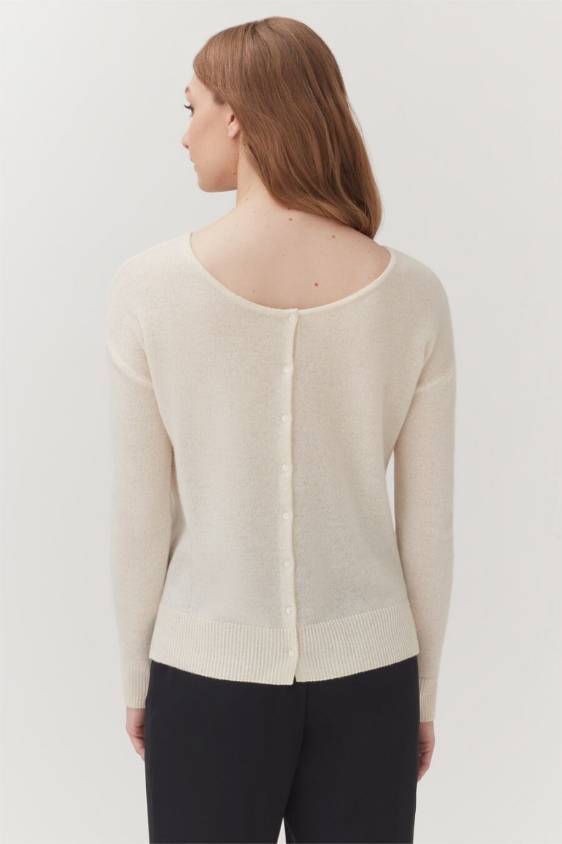 Cardigan Cuyana Single-Origin Cashmere Dama Albi | ZTG3573PV