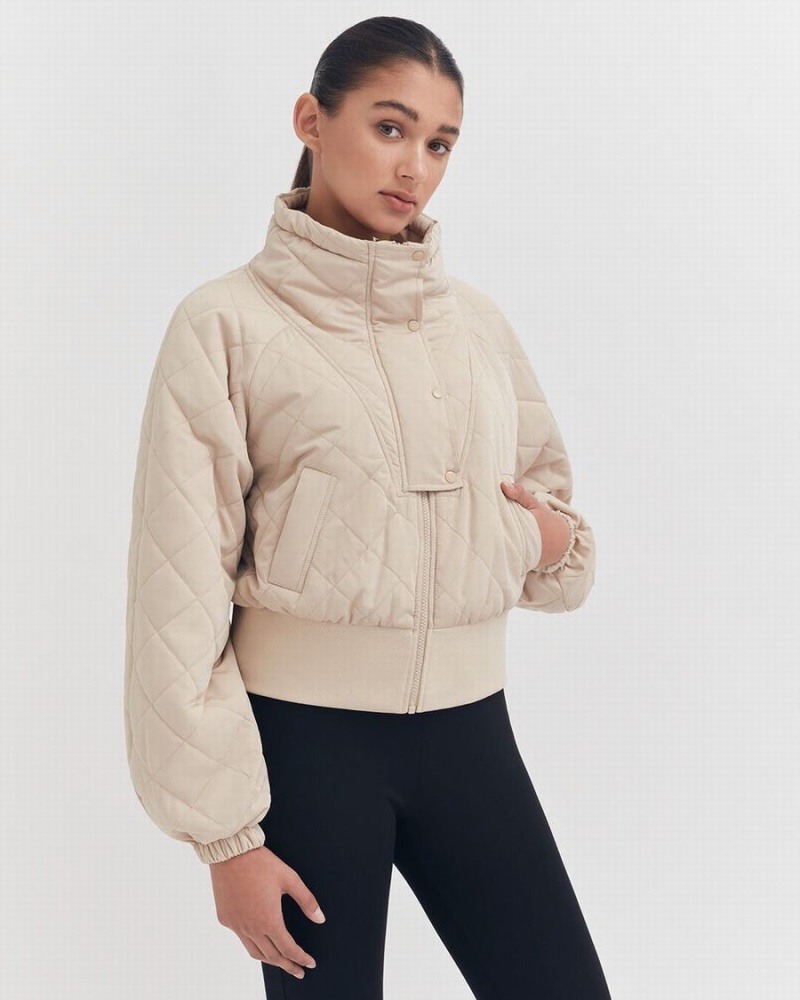 Geaca Puf Cuyana Balloon Sleeve Light Puffer Dama Maro | ZQP2098FQ