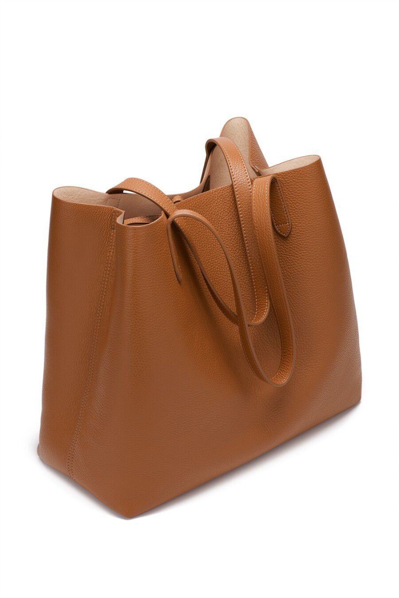 Geanta Tote Cuyana Clasici Structured Piele Dama Roz | JXU3414BX