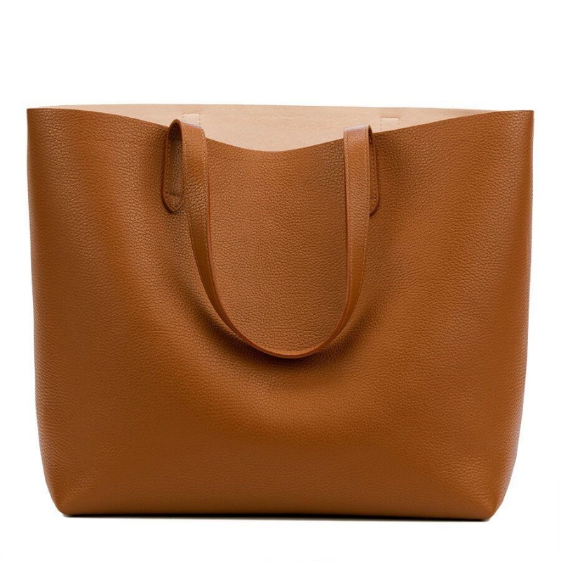 Geanta Tote Cuyana Clasici Structured Piele Dama Roz | JXU3414BX