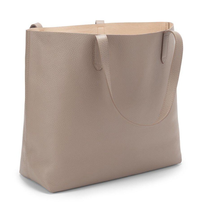 Geanta Tote Cuyana Clasici Structured Piele Dama Gri Roz | YRV658WB