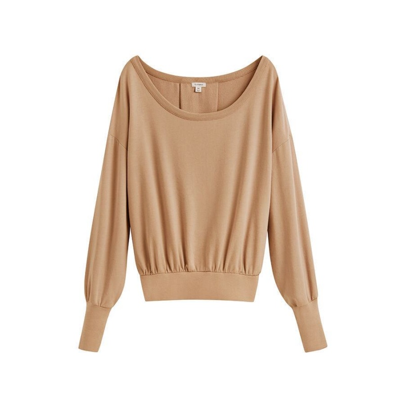 Hanorace Cuyana French Terry Boatneck Dama Maro | HKK6843ZZ