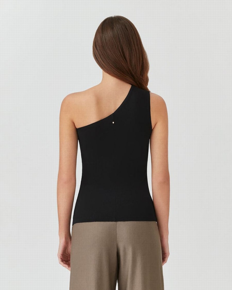 Maiouri Cuyana One Shoulder Top Dama Negrii | LNP1316HD