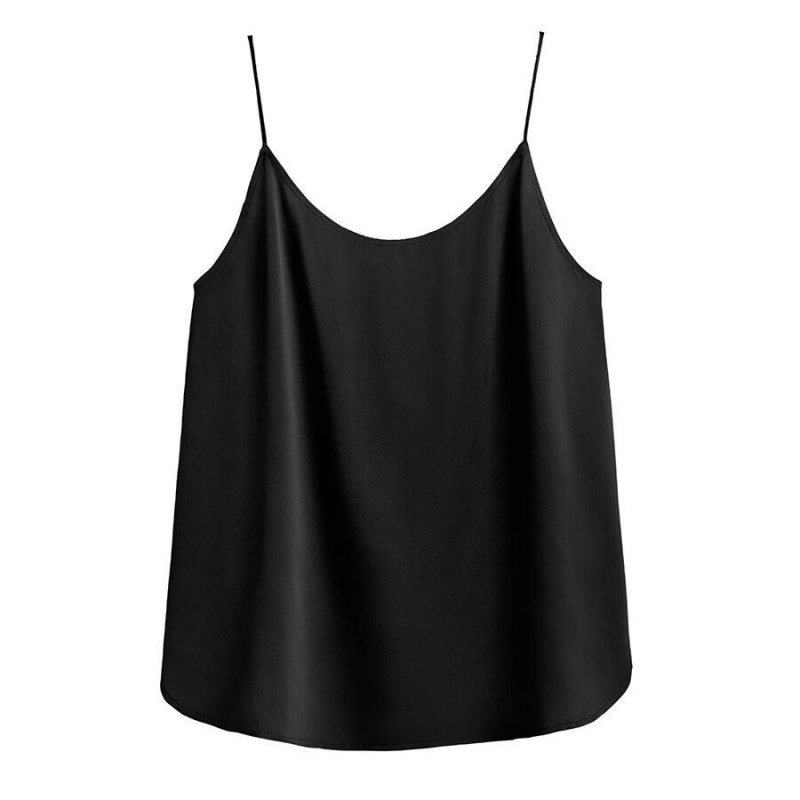 Maiouri Cuyana Washable Charmeuse Cross-Back Cami Dama Negrii | XKF8227YB