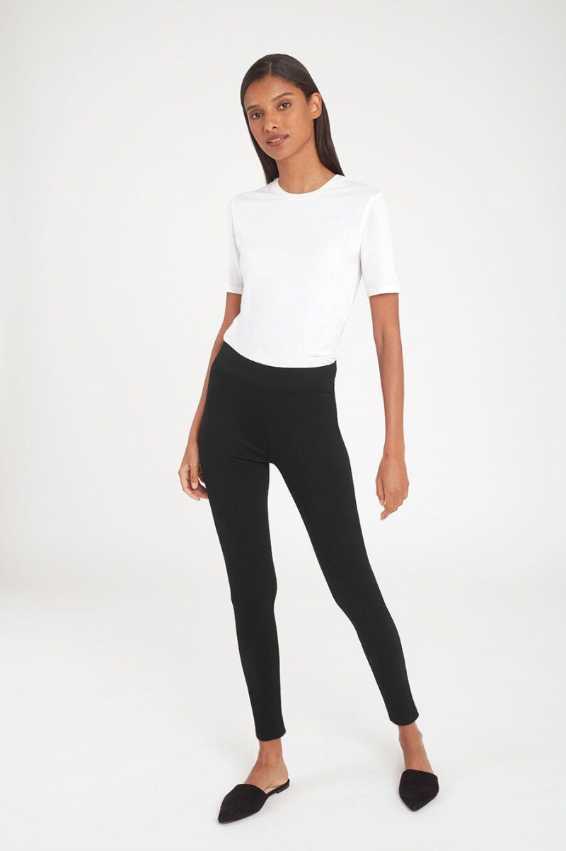 Pantaloni Cuyana Ponte Legging Dama Negrii | NFK6417EA