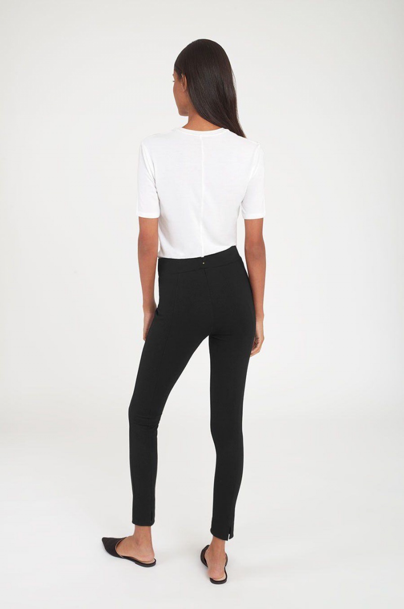 Pantaloni Cuyana Ponte Legging Dama Negrii | NFK6417EA