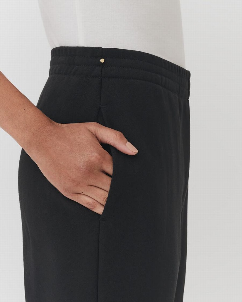 Pantaloni Jogger Cuyana Terry Sculpted Dama Negrii | XOL9429JN