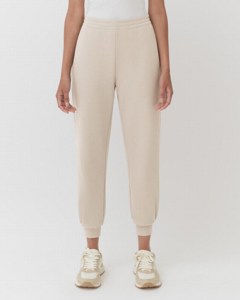 Pantaloni Jogger Cuyana Terry Sculpted Dama Albi Albi | IRM8973EZ