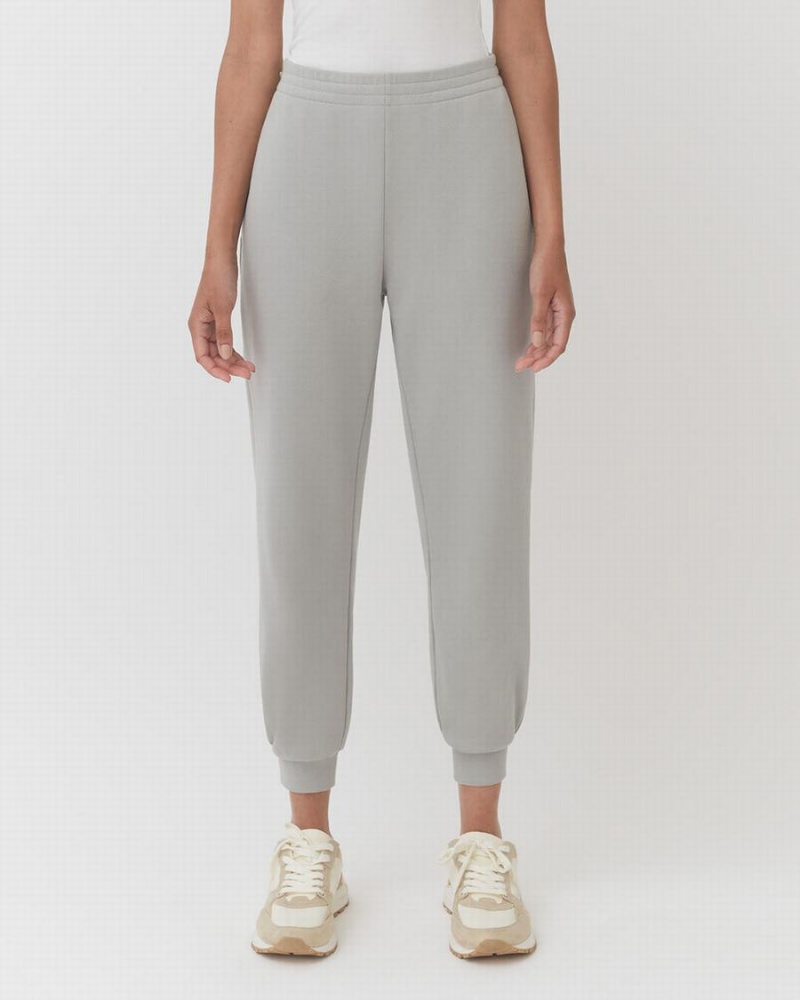 Pantaloni Jogger Cuyana Terry Sculpted Dama Gri | JPB6557RQ