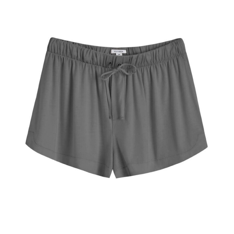 Pantaloni Scurti Cuyana Organic Pima Sleep Dama Gri | ECO7157JW