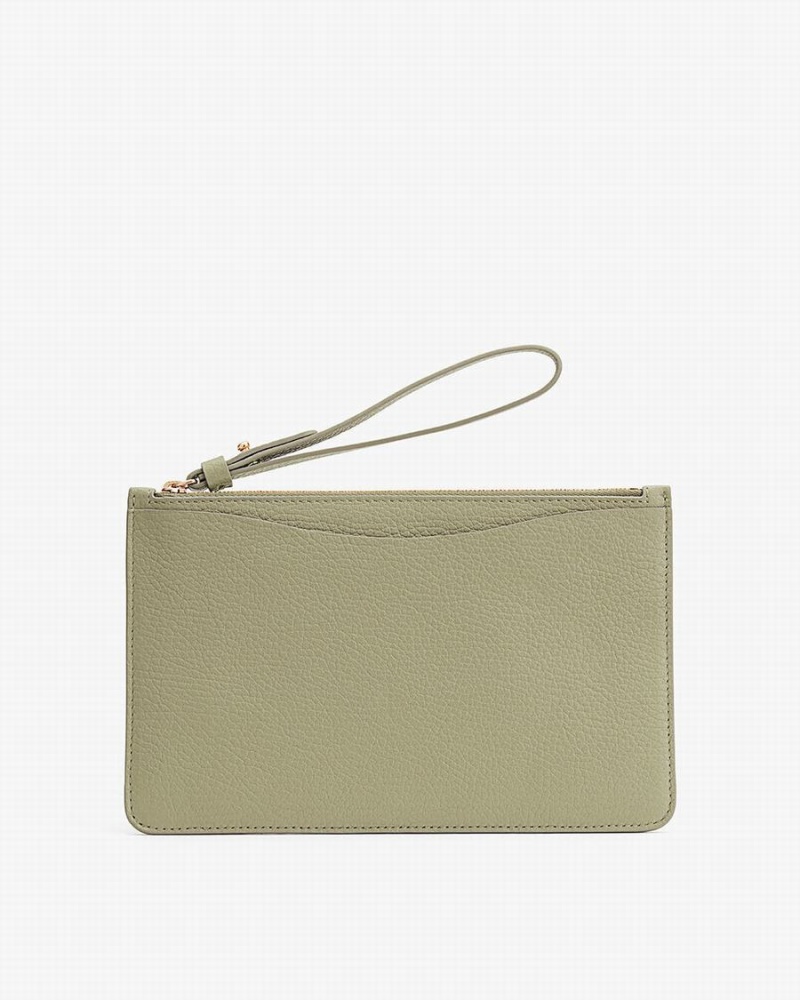 Portofel Cuyana Slim Wristlet Dama Verzi | WOJ7626RB