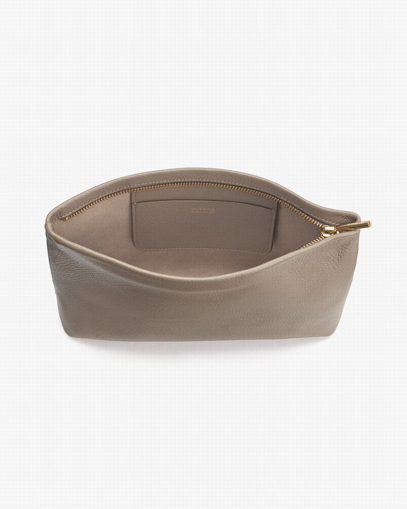 Pouches Cuyana Small Fermoar Dama Gri | BBD4456ON