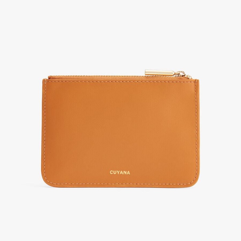 Pouches Cuyana Zero Waste Slim Piele Dama Galbeni | KUJ81RY