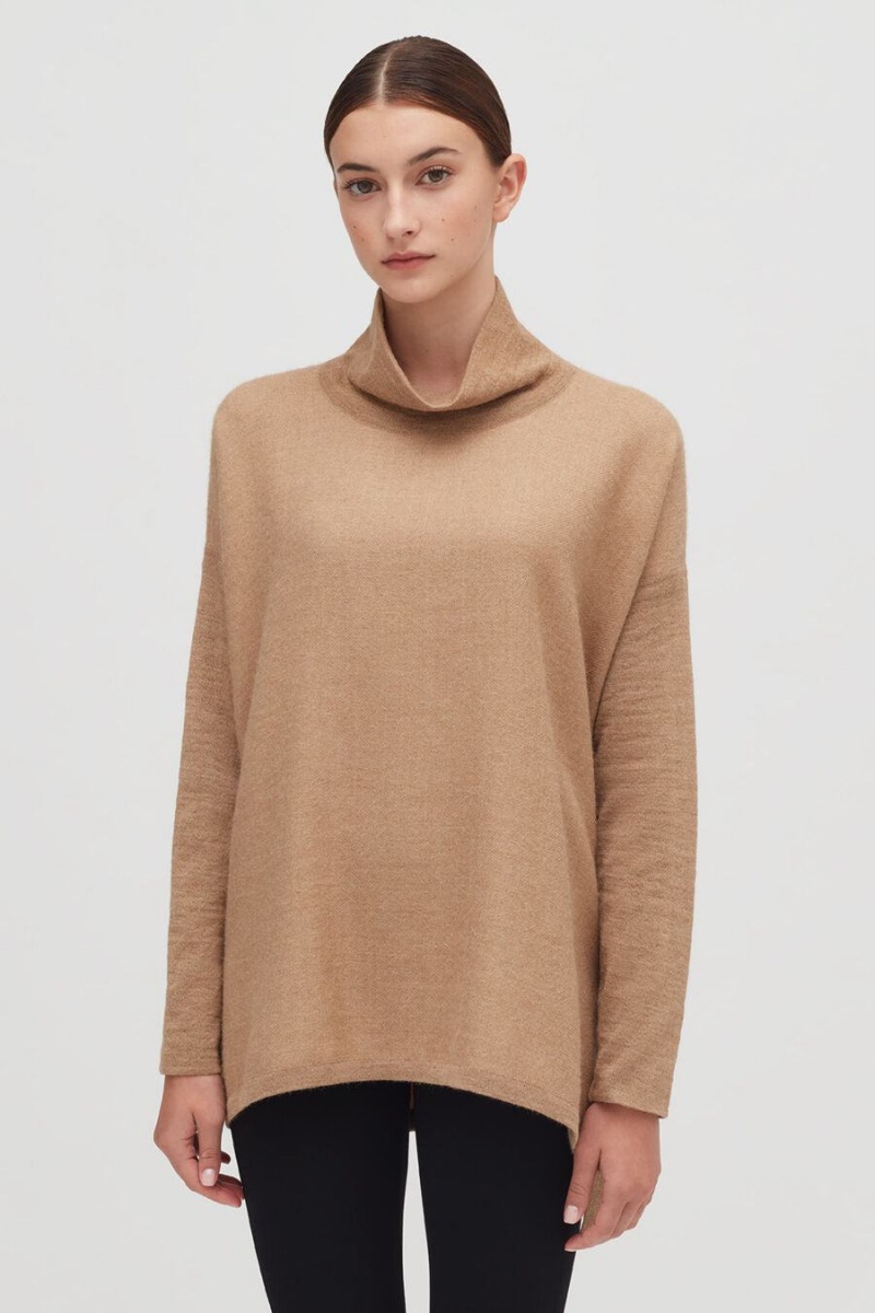 Pulovere Cuyana Alpaca Open-Back Turtleneck Dama Maro | ZEQ2242YF