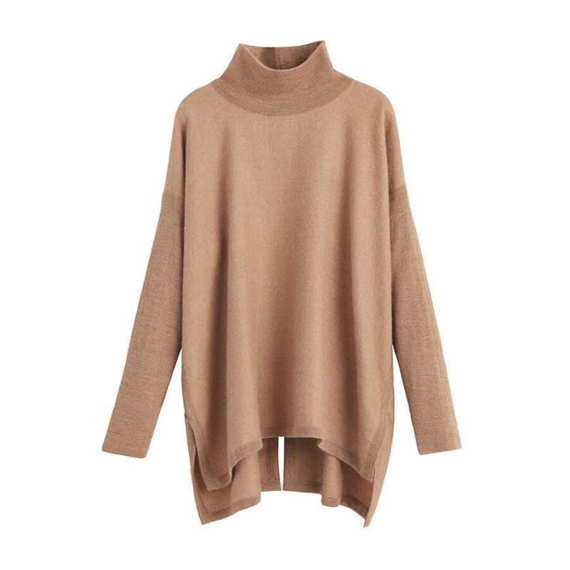 Pulovere Cuyana Alpaca Open-Back Turtleneck Dama Maro | ZEQ2242YF