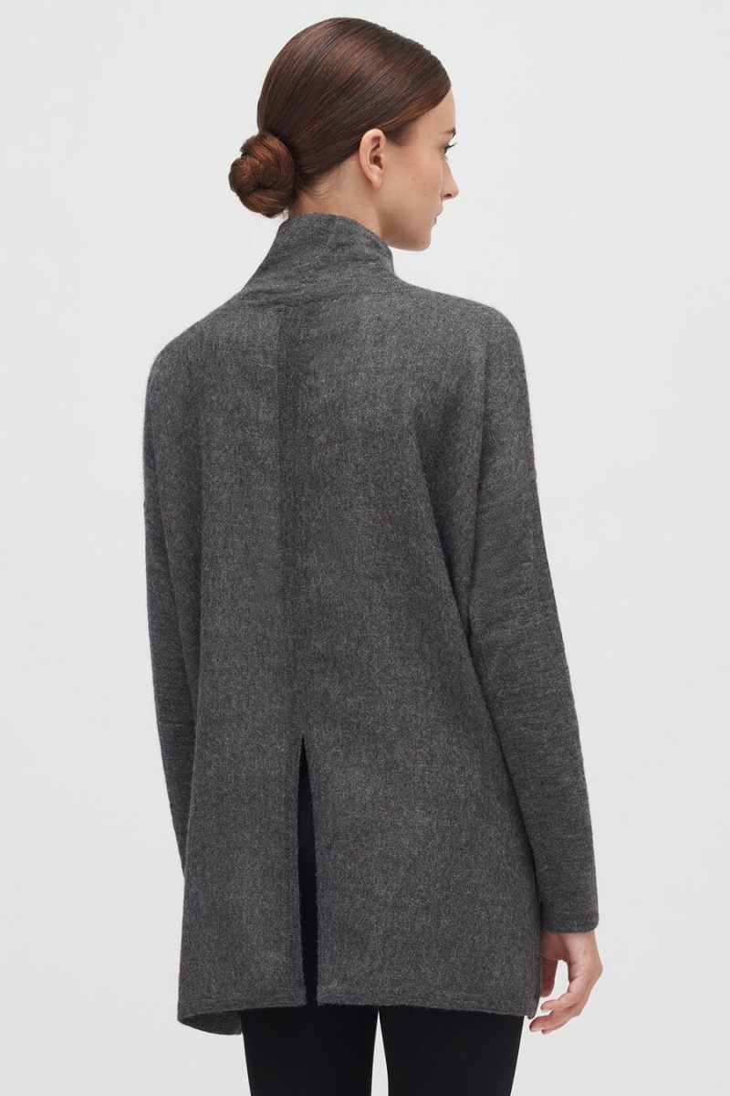 Pulovere Cuyana Alpaca Open-Back Turtleneck Dama Gri | YMC3552PK