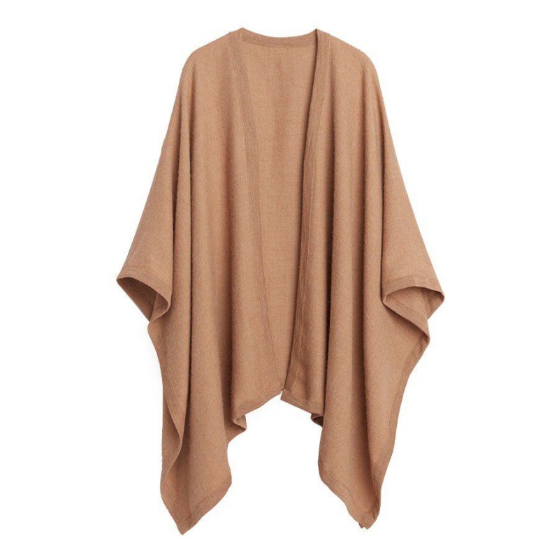 Pulovere Cuyana Baby Alpaca Square Edge Cape Dama Maro | GXK8216OM