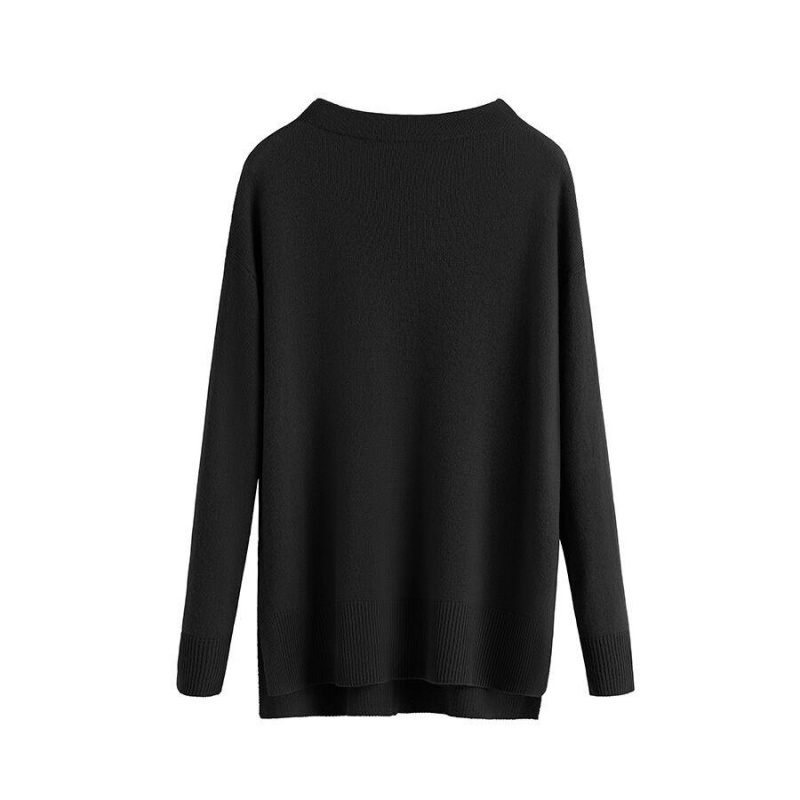 Pulovere Cuyana Single-Origin Cashmere Funnel Neck Dama Negrii | NKF3386CQ