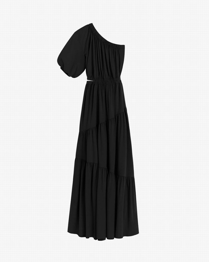 Rochie Cuyana Gathered One Shoulder Dama Negrii | DKV883GL